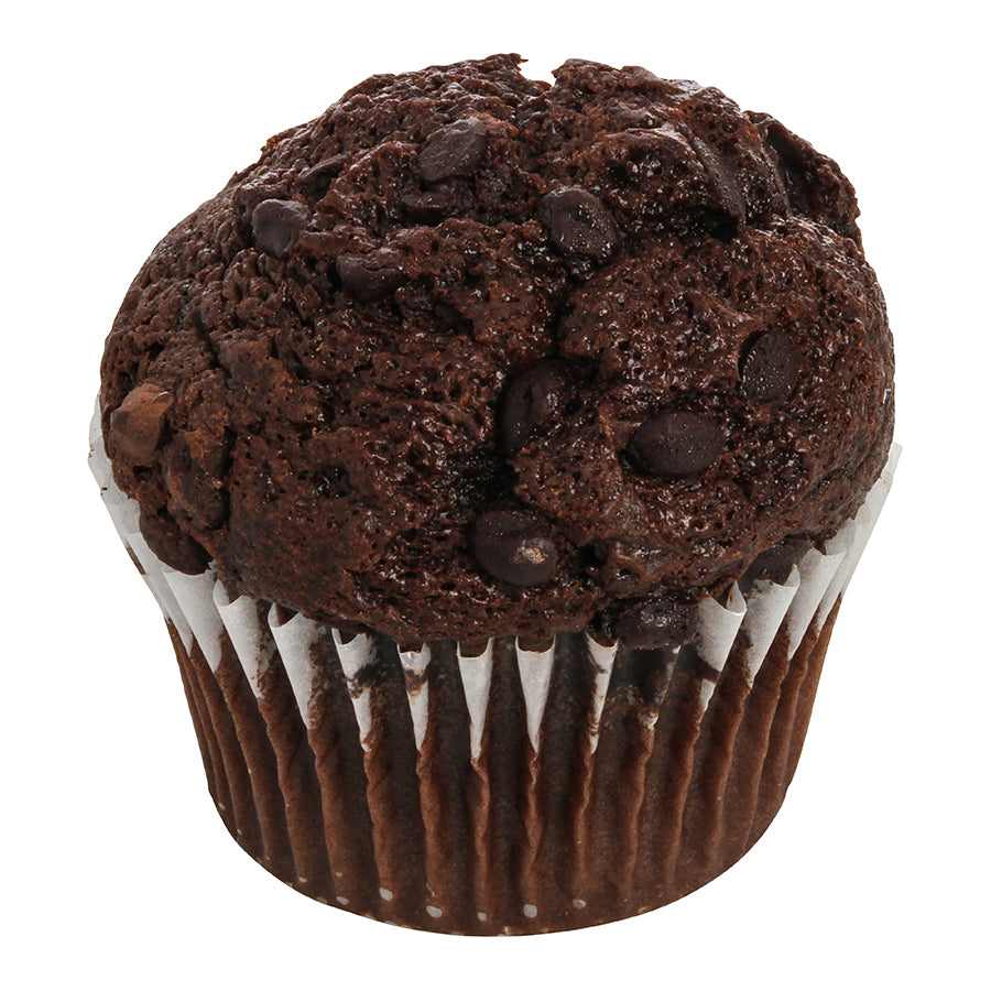 Muffin Chocolate W Semi Sweet Chocolate Andchocolate Flavored Chips Retail Trays 24 Each - 4 Per Case.