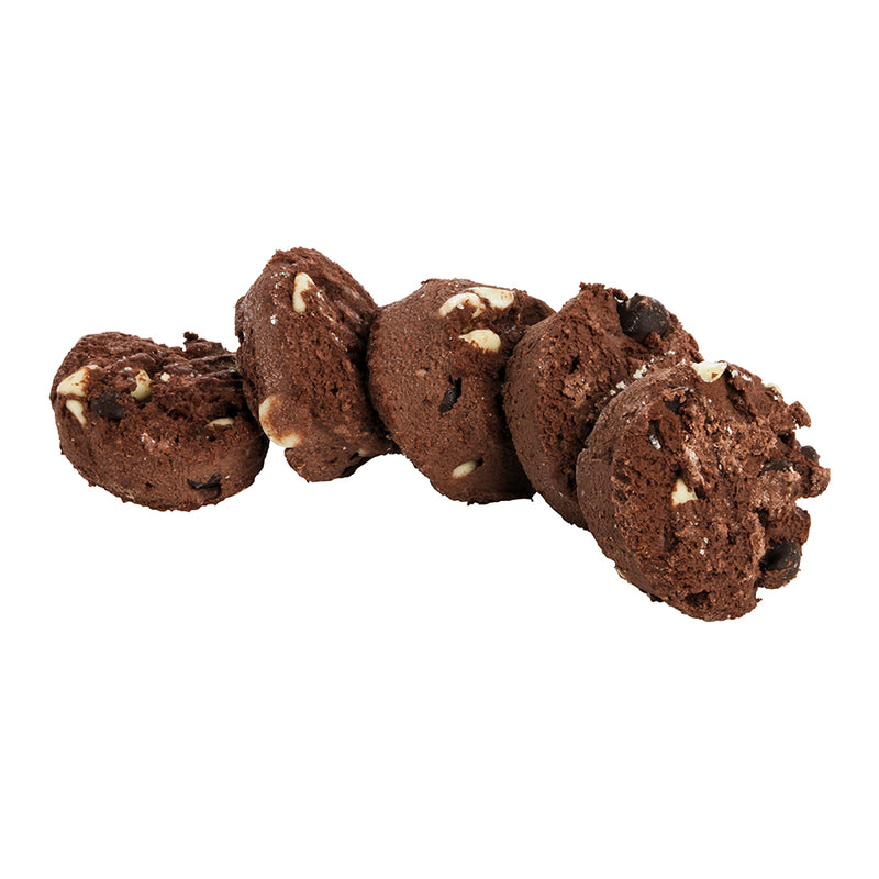 Frozen Cookie Dough Double Chocolate Chip Bulk Bag 1.33 Ounce Size - 240 Per Case.