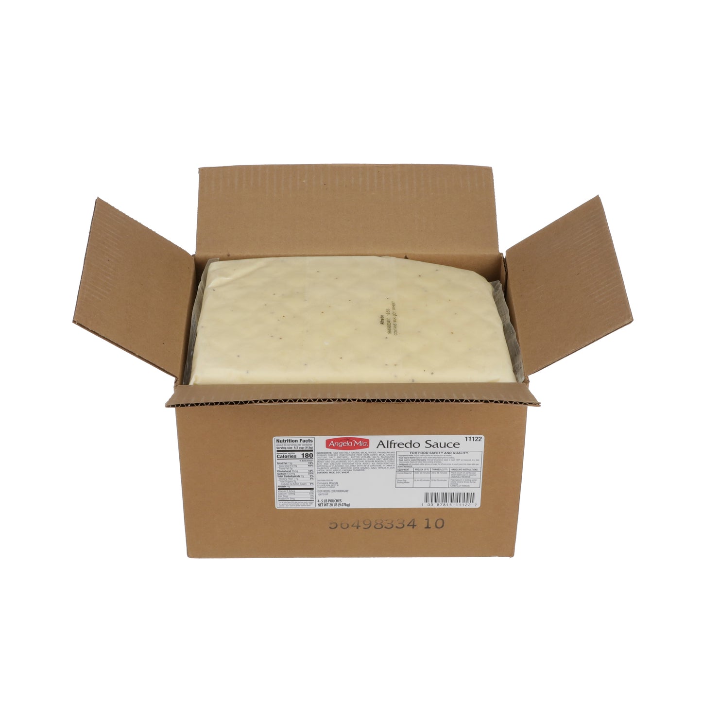 Angela Mia Alfredo Sauce 80 Ounce Size - 4 Per Case.