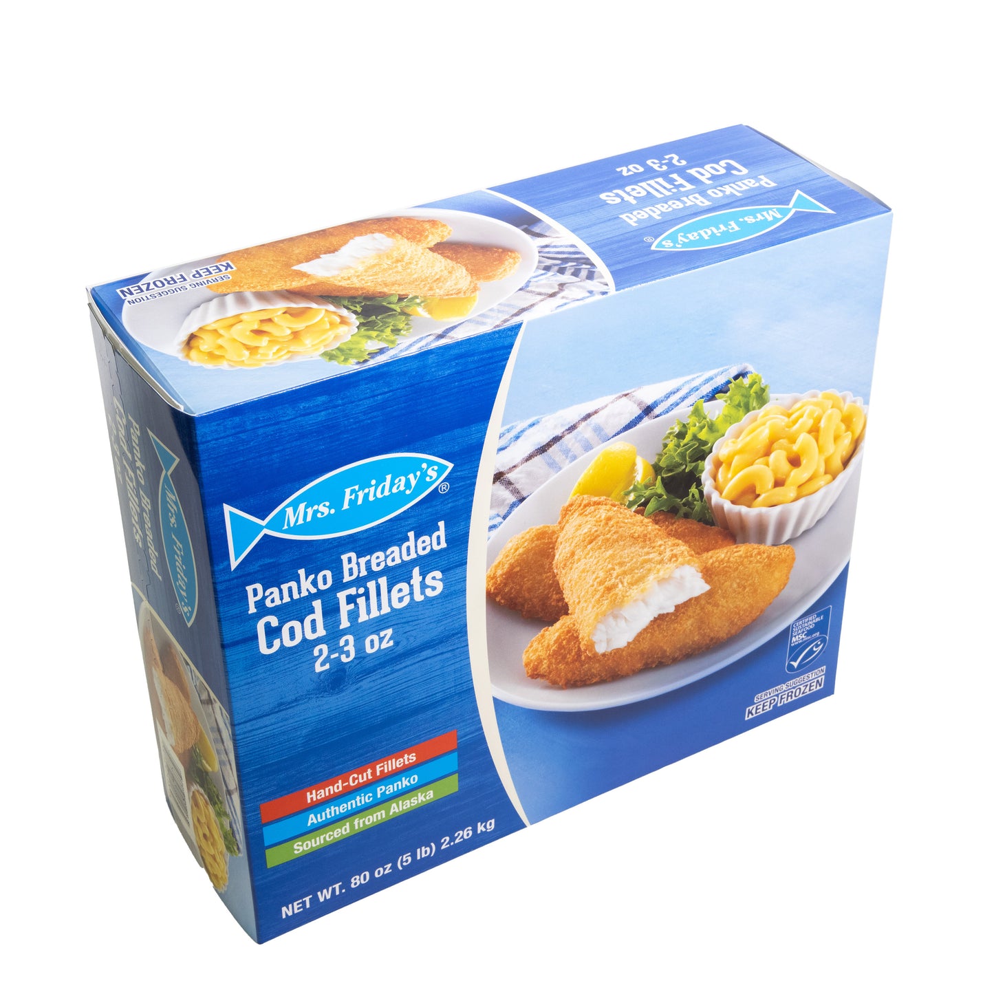 Mrsf Pank Breaded Cod Fillets 5 Pound Each - 4 Per Case.