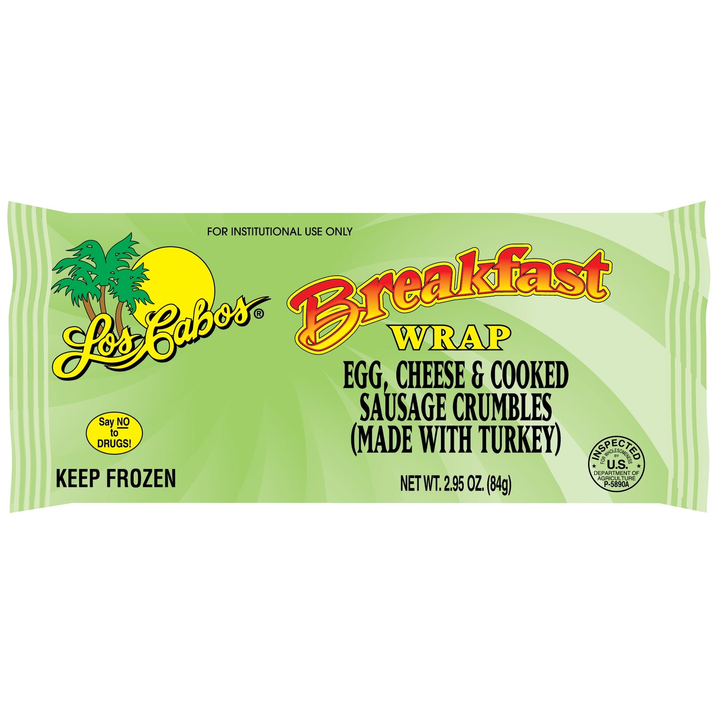 Los Cabos Egg And Sausage And Cheese Burrito 2.95 Ounce Size - 72 Per Case.