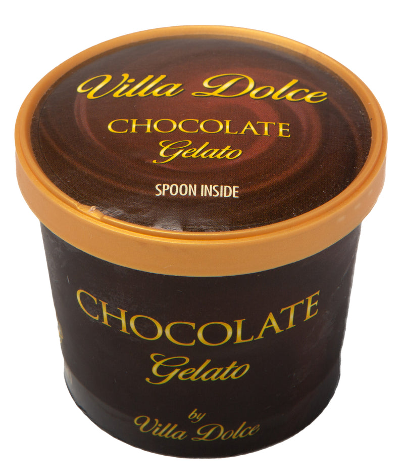 Villa Dolce Dark Chocolate Gelato Portion 3.6 Ounce Size - 24 Per Case.