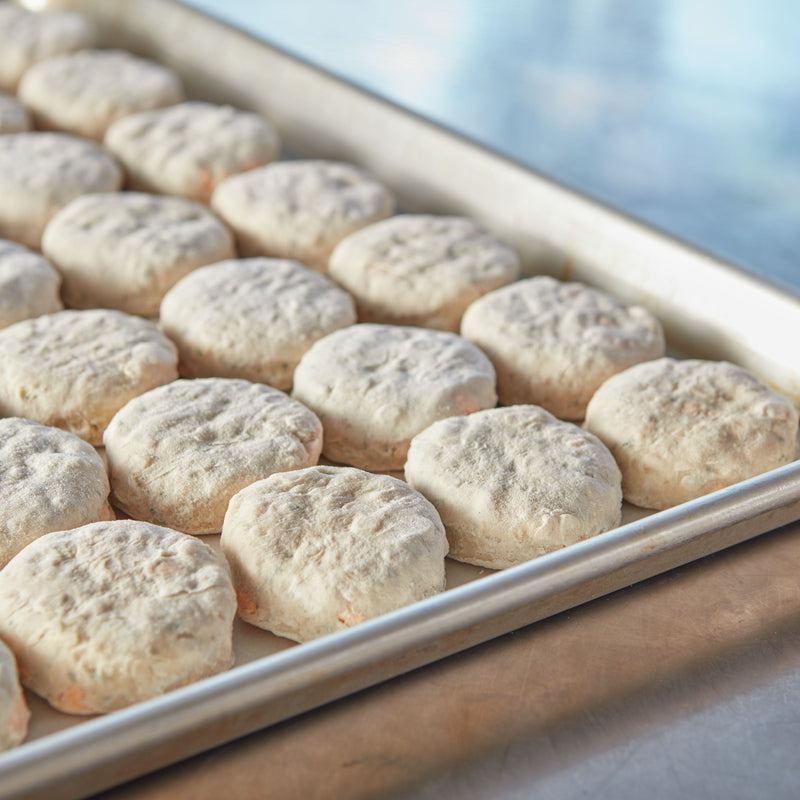 Pillsbury™ Frozen Biscuit Dough Garlic & Cheddar Mini 1.2 Ounce Size - 1 Per Case.