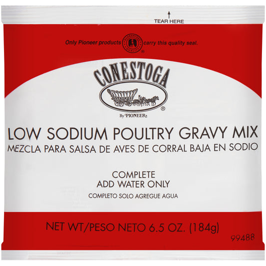 Conestoga Low Sodium Poultry Gravy Mix 6.5 Ounce Size - 12 Per Case.