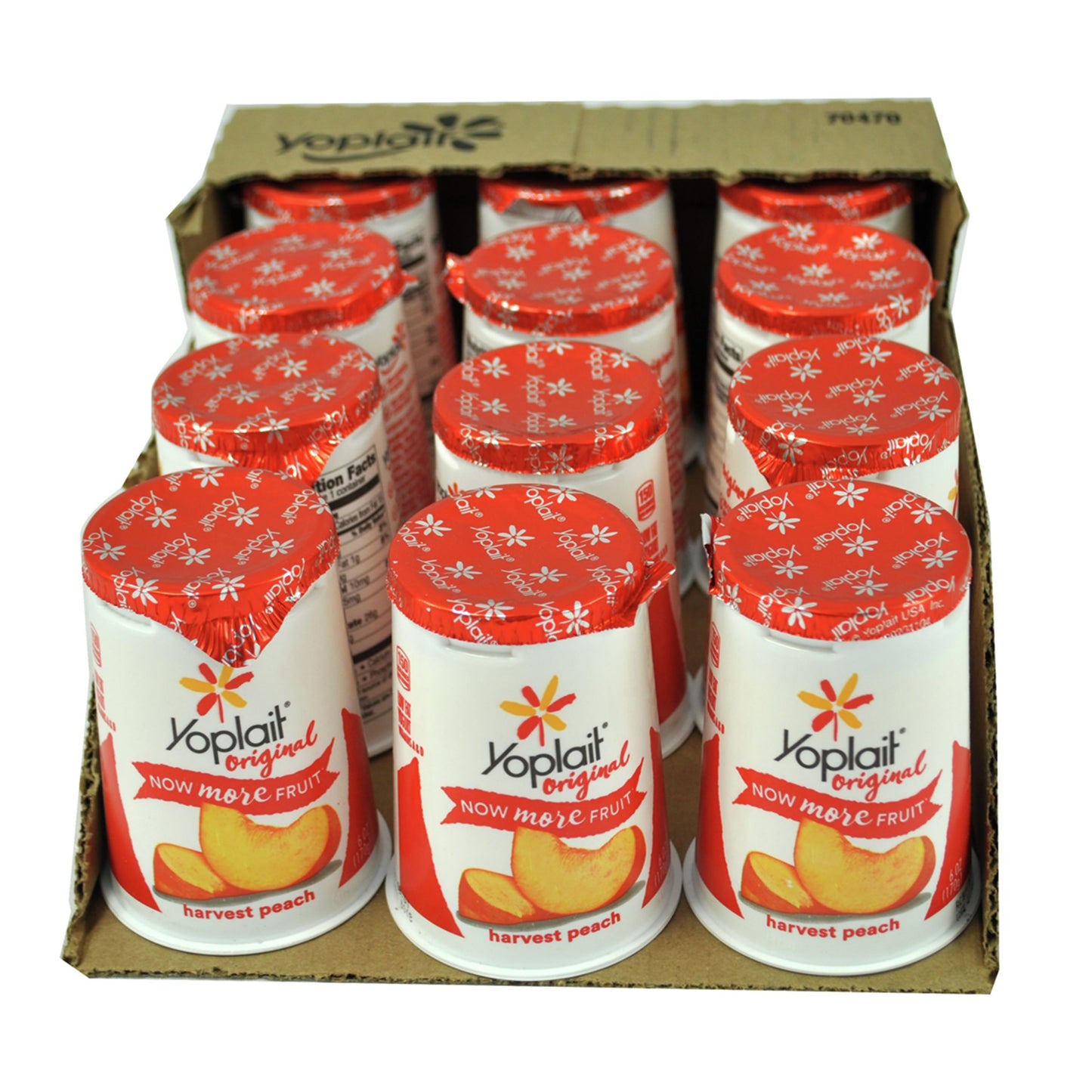 Yoplait® Original Yogurt Single Serve Cup Harvest Peach 6 Ounce Size - 12 Per Case.