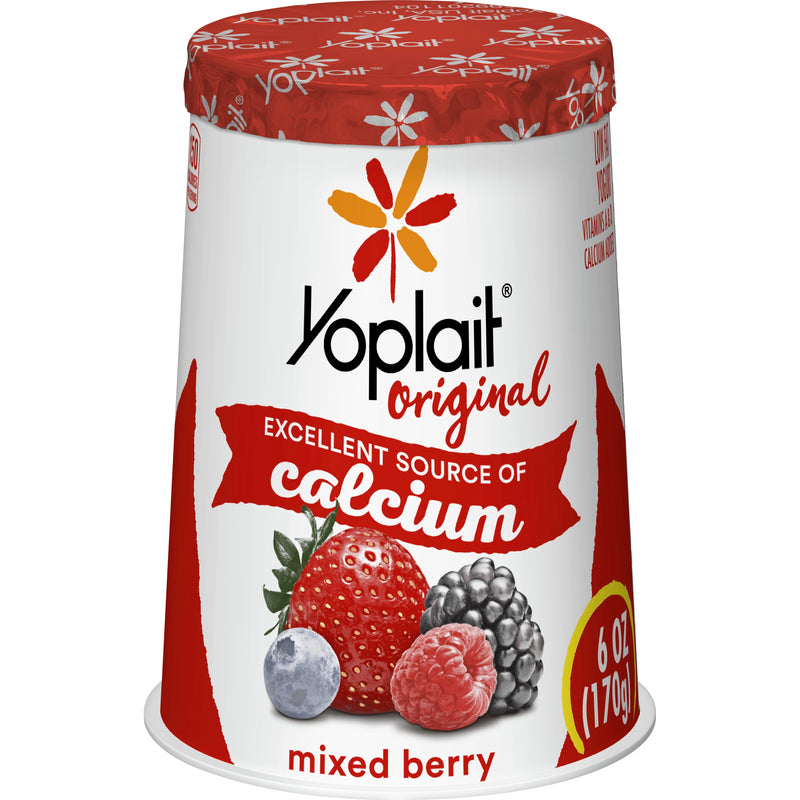 Yoplait® Original Yogurt Single Serve Cup Mixed Berry 6 Ounce Size - 12 Per Case.