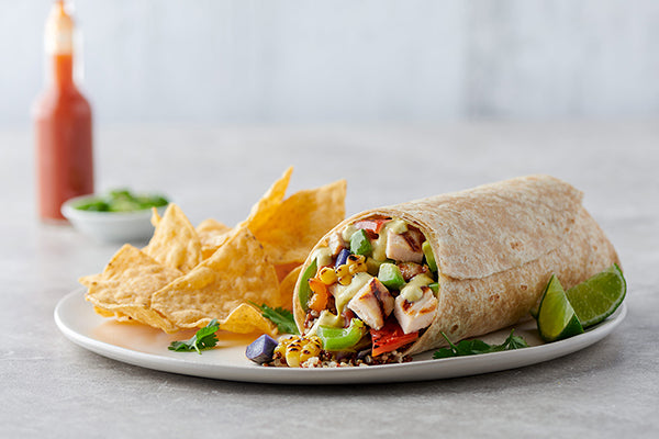 Mission 10" Heat Pressed Whole Wheat Tortillas 12 Count Packs - 12 Per Case.