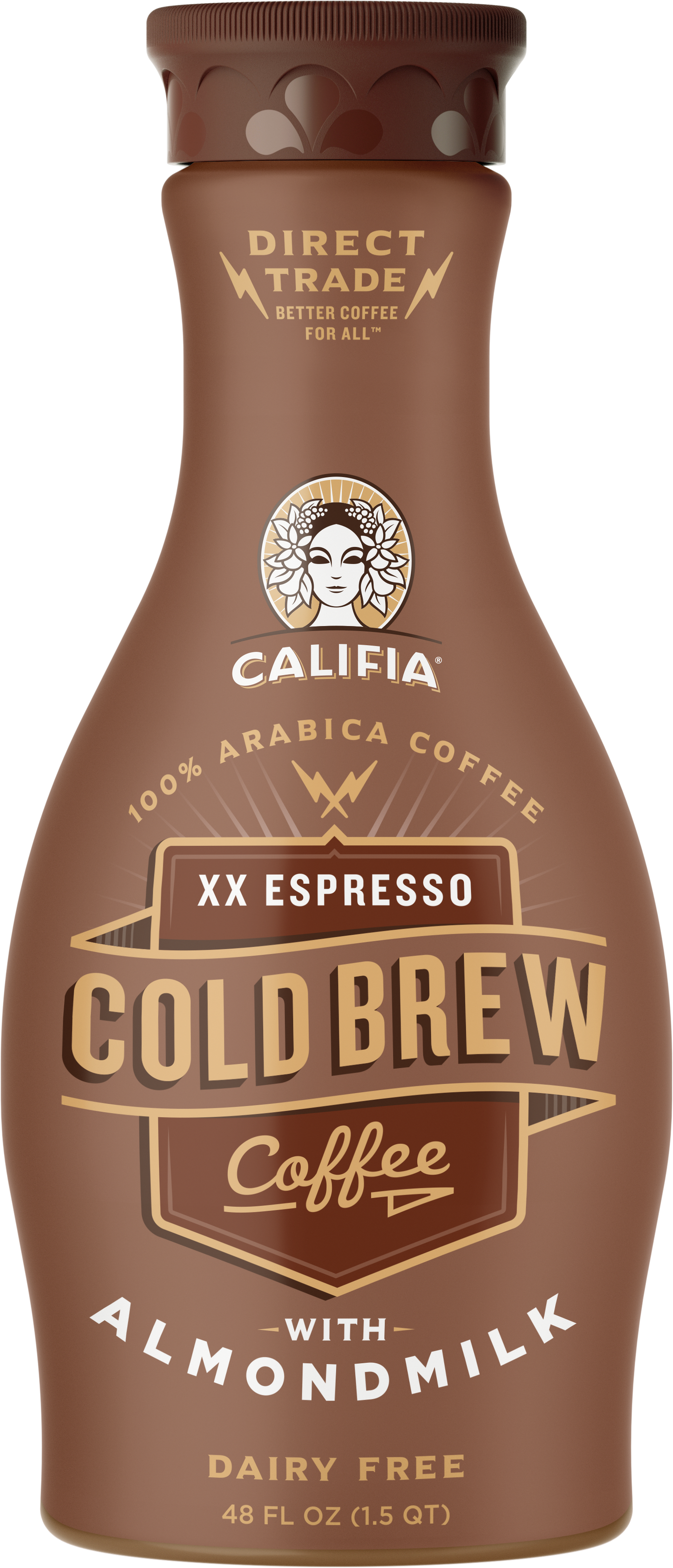 Califia Farms Espresso Cold Brew Coffee With Almond Milk 48 Fluid Ounce - 6 Per Case.