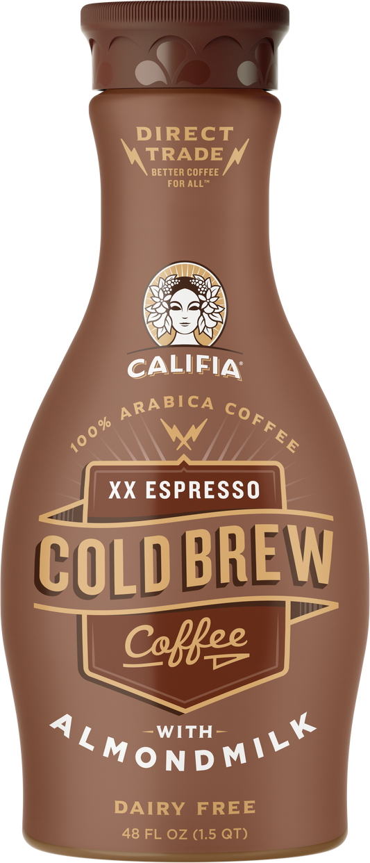 Califia Farms Espresso Cold Brew Coffee With Almond Milk 48 Fluid Ounce - 6 Per Case.