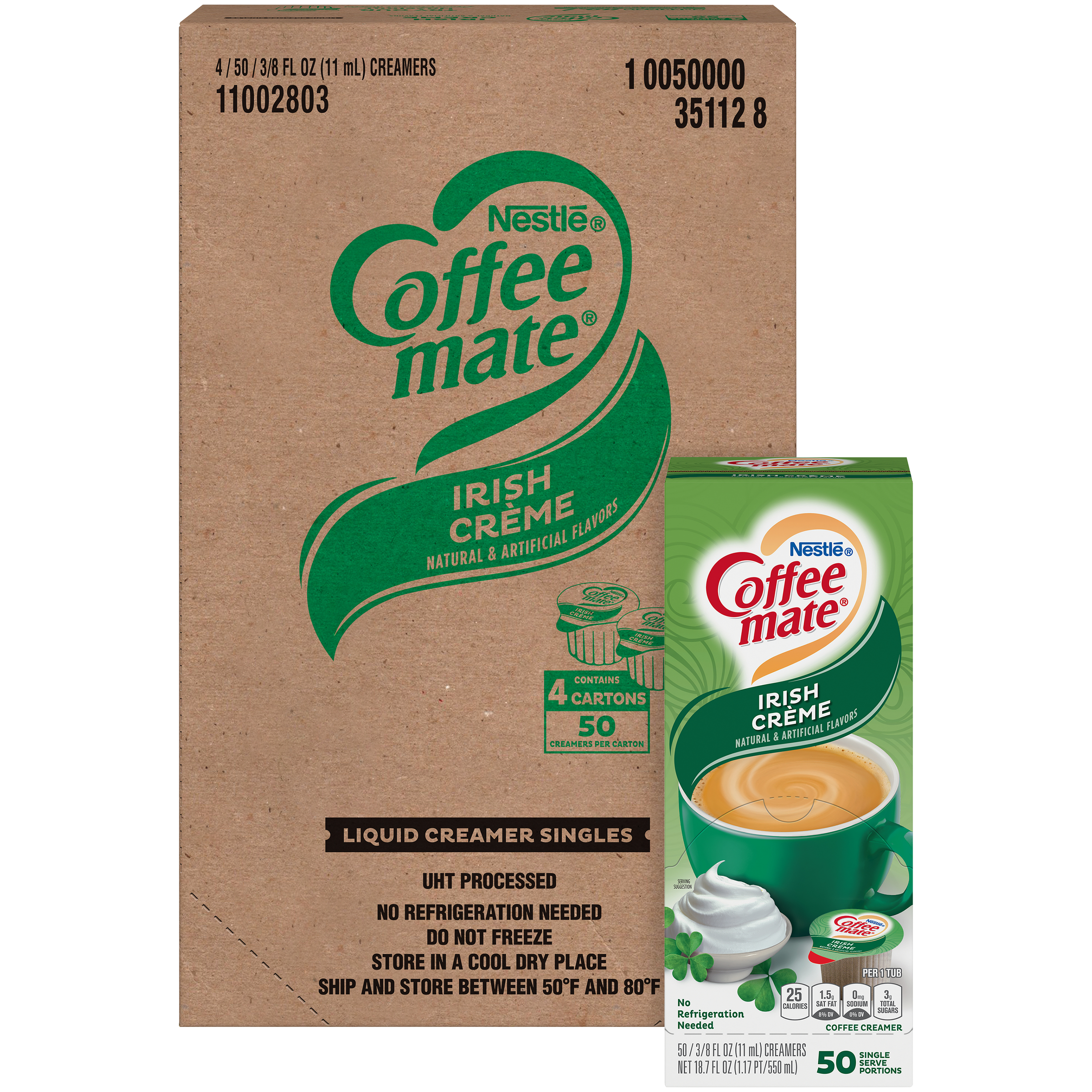 Coffee Mate Liquid Irish Creme Tubs 18.7 Fluid Ounce - 4 Per Case.