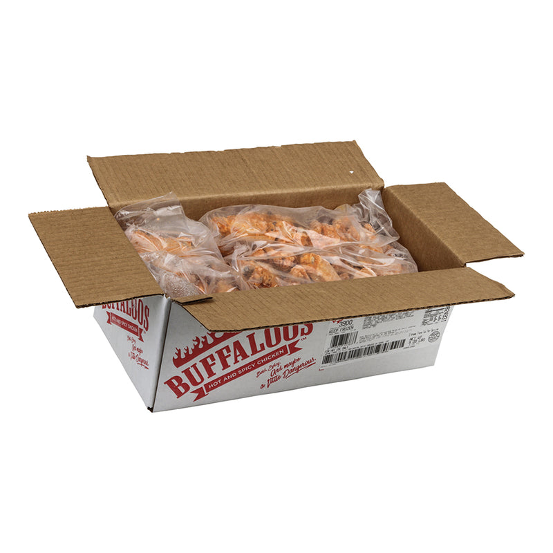 Wayne Farms Buffaloos Spicy Fully Cooked Buffalo Chicken Wings 4.5 Pound Each - 2 Per Case.