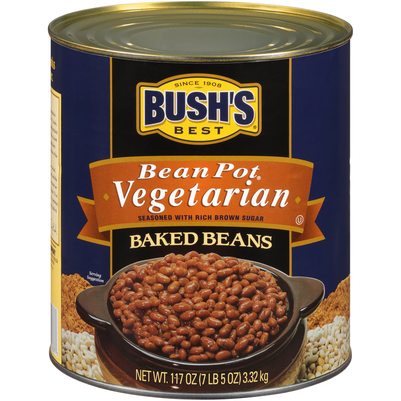 Bush's Bean Pot Vegetarian Baked Beans 117 Ounce Size - 6 Per Case.