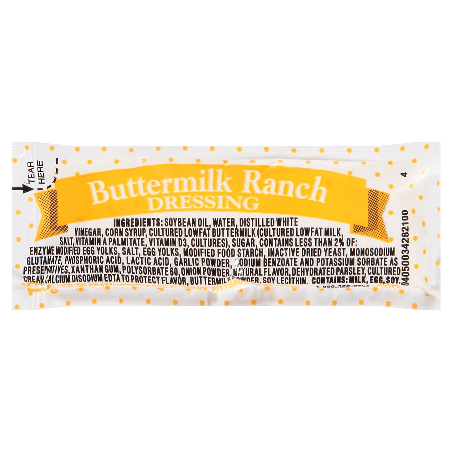 PPI Single Serve Buttermilk Ranch Dressing 12 Gram Packets 200 Per Case