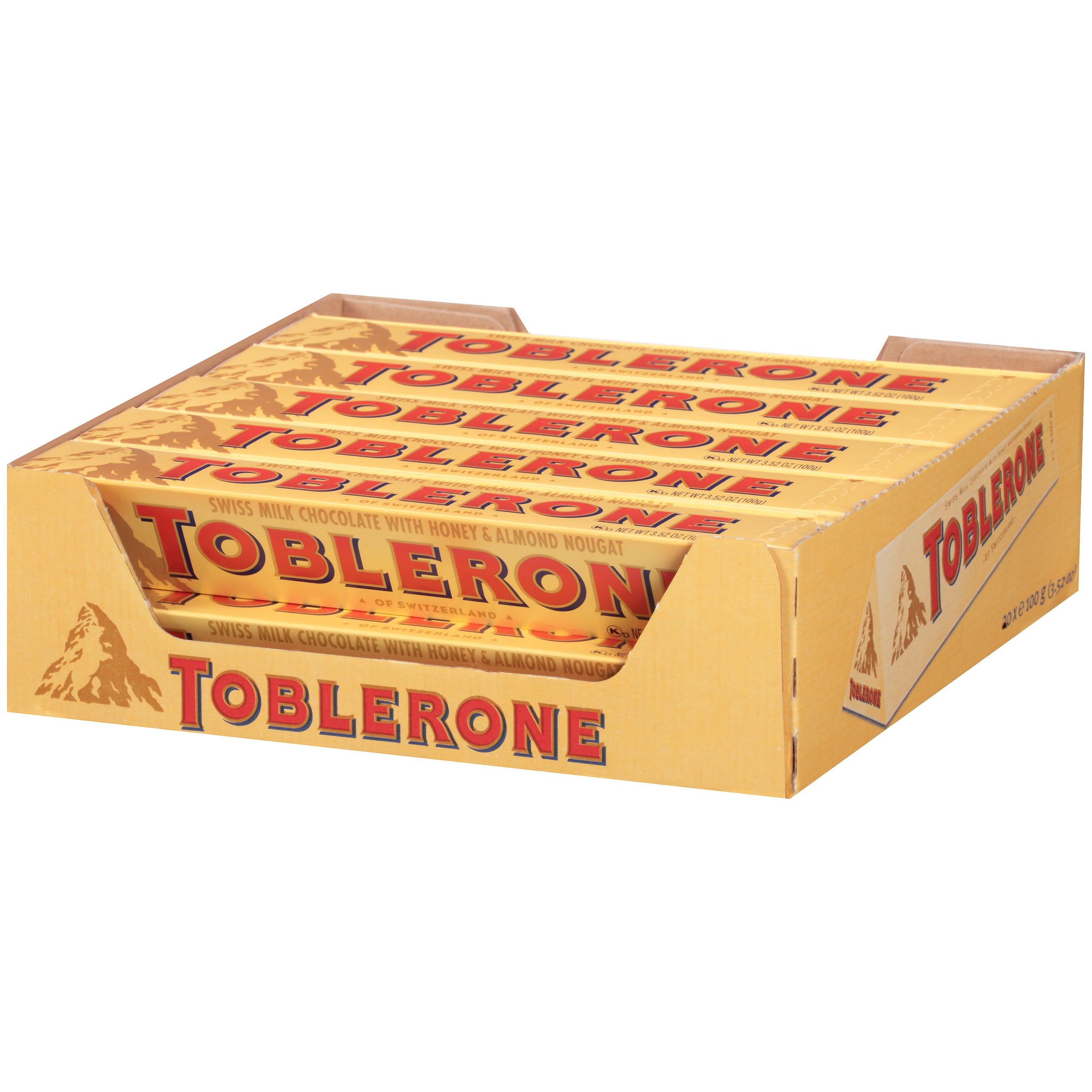 Toblerone Chocolate Bar Milk Chocolate Z 3.52 Ounce Size - 80 Per Case.