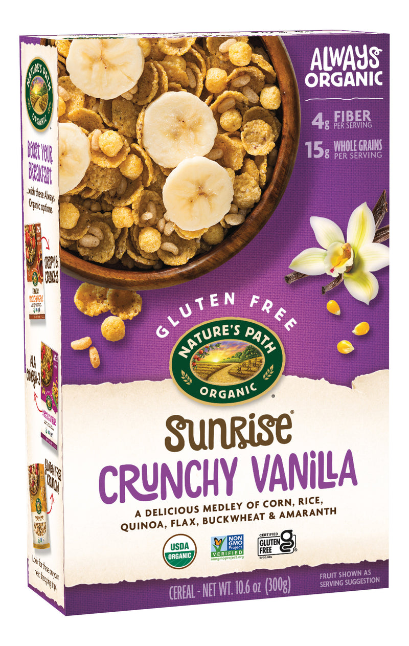 Nature's Path Crunchy Vanilla Sunrise 10.6 Ounce Size - 12 Per Case.