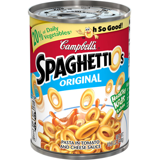 Campbell's Campbell's Pasta Spaghettios Tomato 15.8 Ounce Size - 24 Per Case.