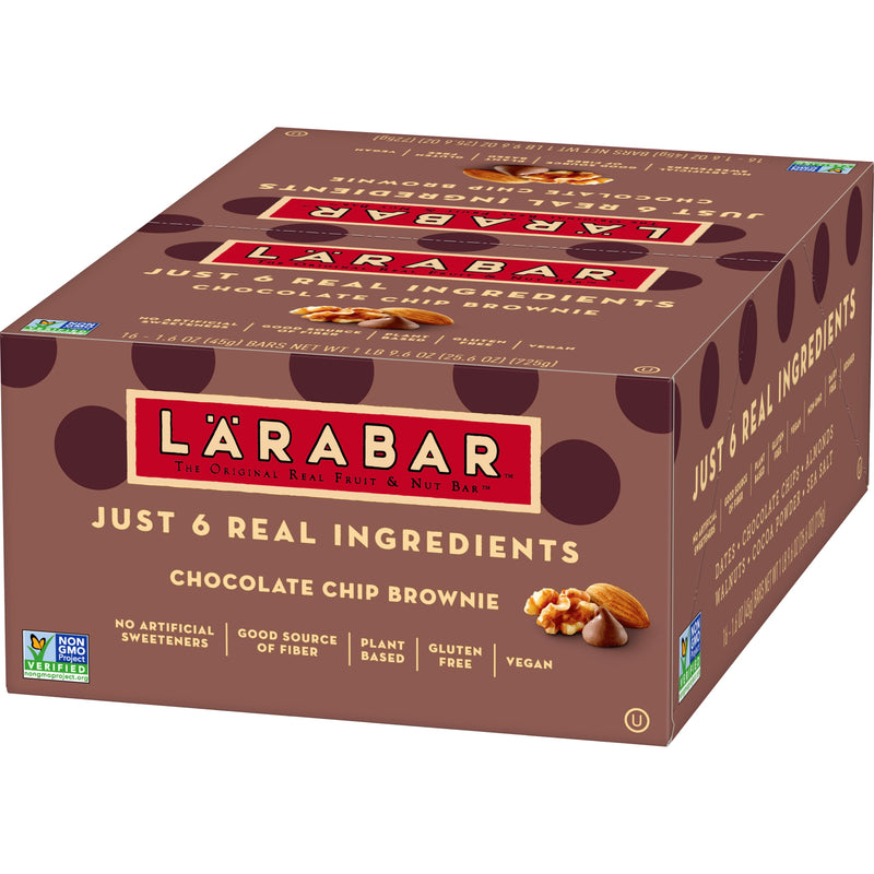 Larabar™ Gluten Free Wellness Bars Chocolate Chip Brownie 25.6 Ounce Size - 4 Per Case.