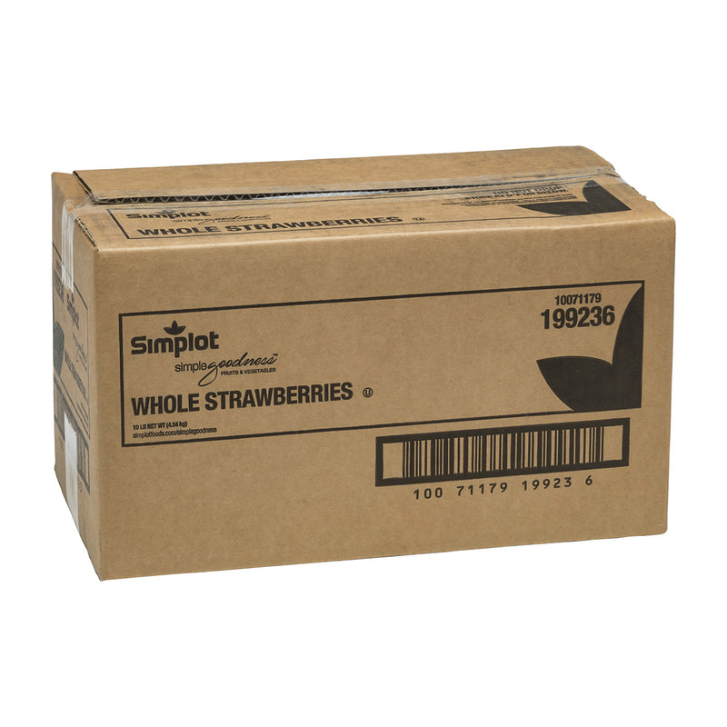 Simplot Simple Goodness Fruit Whole Strawberries 10 Pound Each - 1 Per Case.