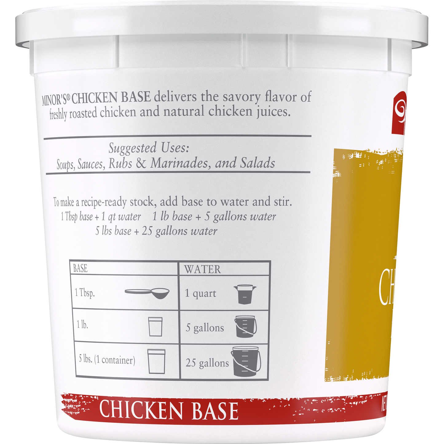 Minor's No Msg Added Chicken Base, 5 Pounds, 4 per case