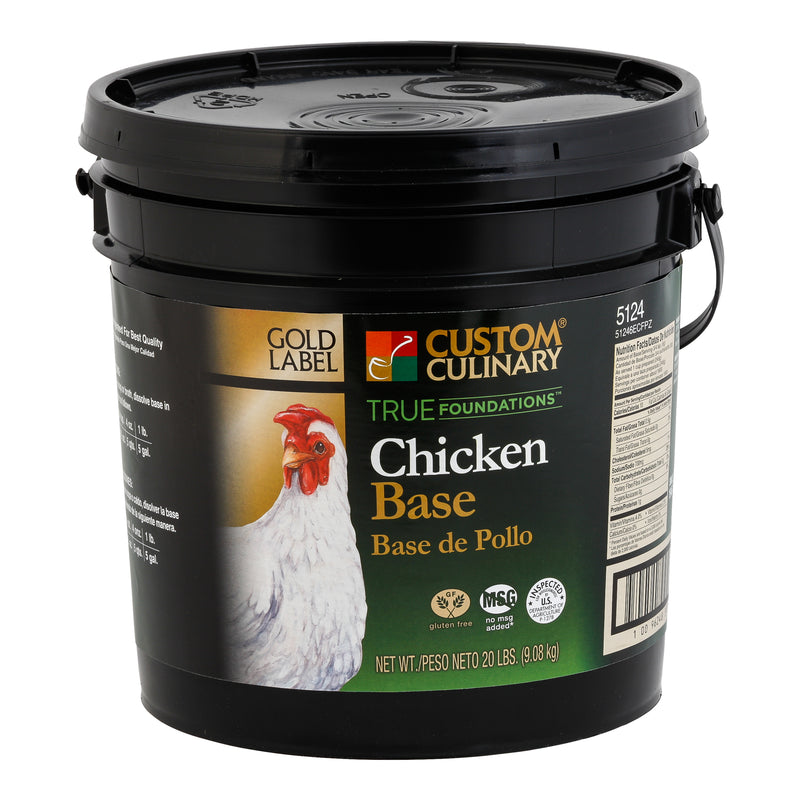 Base Chicken No Msg Added Gluten Free Clean Label 20 Pound Each - 1 Per Case.