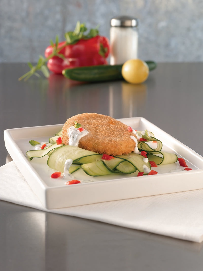 Trident Seafood Sea Legs Breaded Oven Ready 3 Ounce Crab Cake 3 Ounce 10 Pound Each - 1 Per Case.