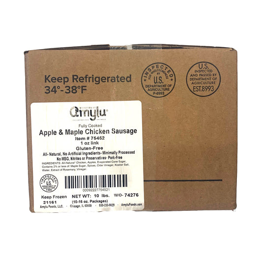 Sausages By Amylu Breakfast Chicken Sausageapple & Maple 16 Each - 160 Per Case.