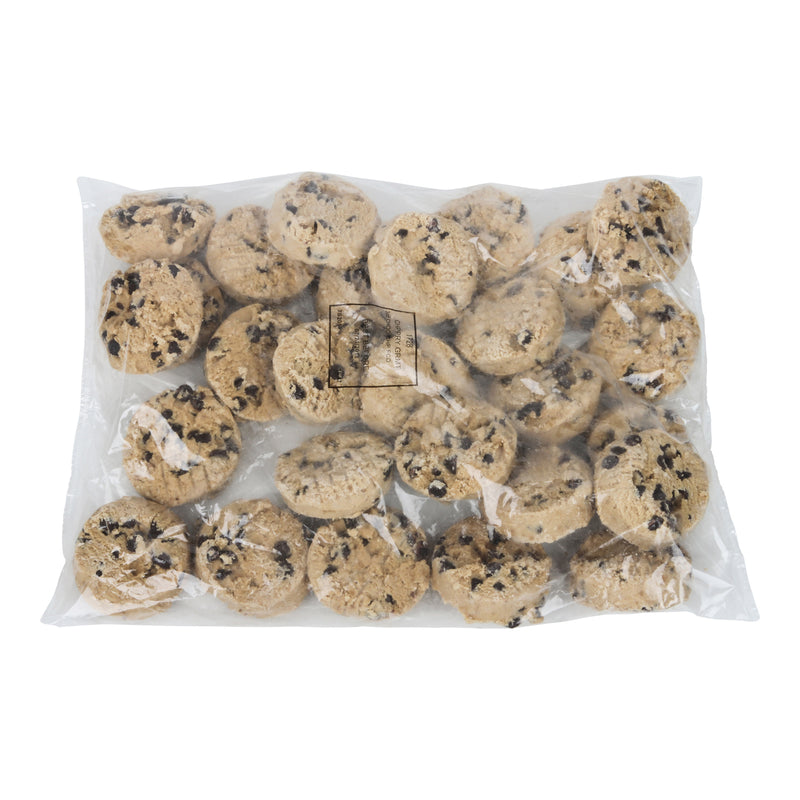 Frozen Cookie Dough Chocolate Chip Bags Containing Dough Pucks 5 Pound Each - 4 Per Case.