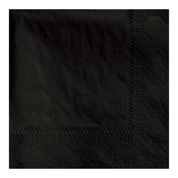 Napkin Beverage Black Ply Fold Regal Embossed 250 Each - 4 Per Case.