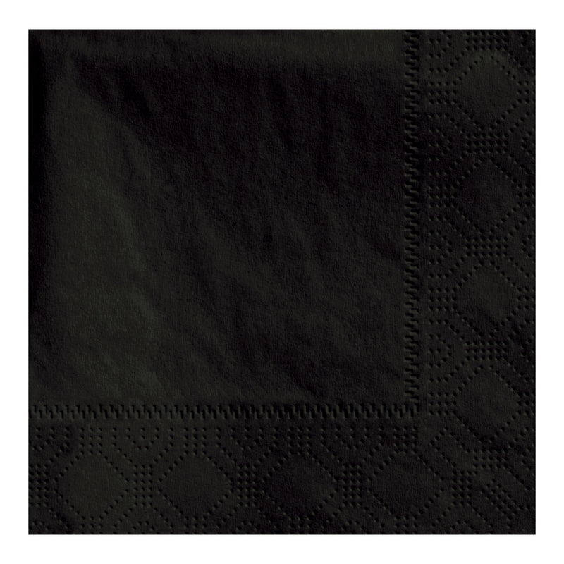 Napkin Beverage Black Ply Fold Regal Embossed 250 Each - 4 Per Case.