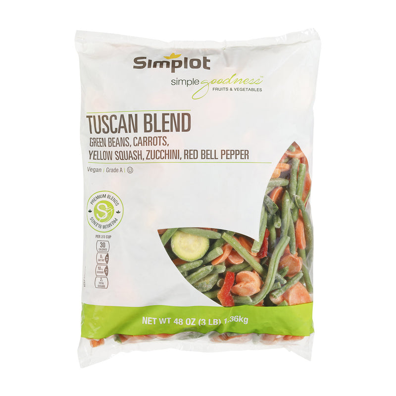 Simplot Simple Goodness Premium Vegetables Tuscan Vegetable Blend 3 Pound Each - 8 Per Case.