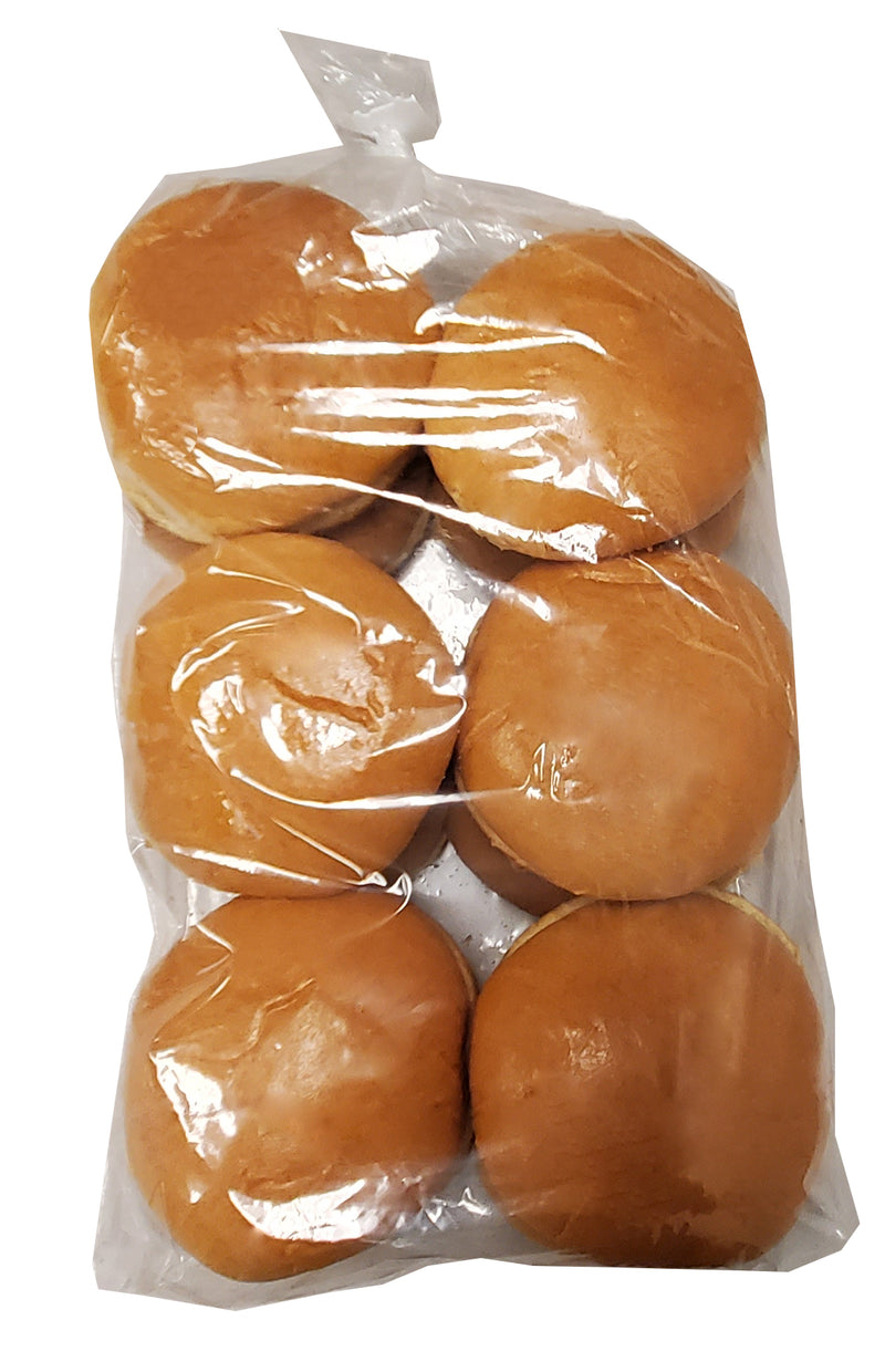 4" Brioche Hamburger Bun Slice Packs 2.5 Ounce Size - 120 Per Case.