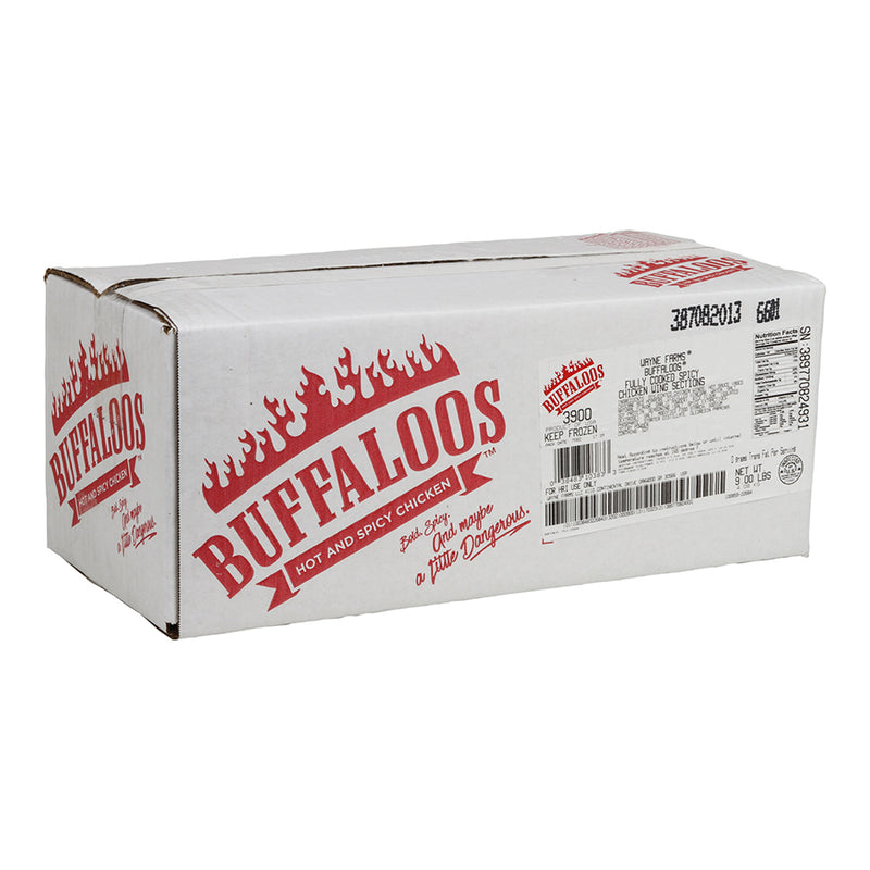 Wayne Farms Buffaloos Spicy Fully Cooked Buffalo Chicken Wings 4.5 Pound Each - 2 Per Case.