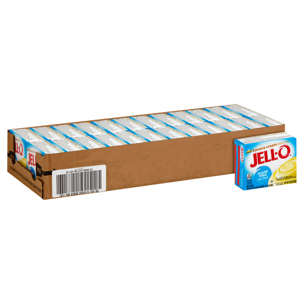 Jell-O Sugar And Fat Free, Banana Cream, Instant Pudding, 0.9 Ounce Size - 24 Per Case.