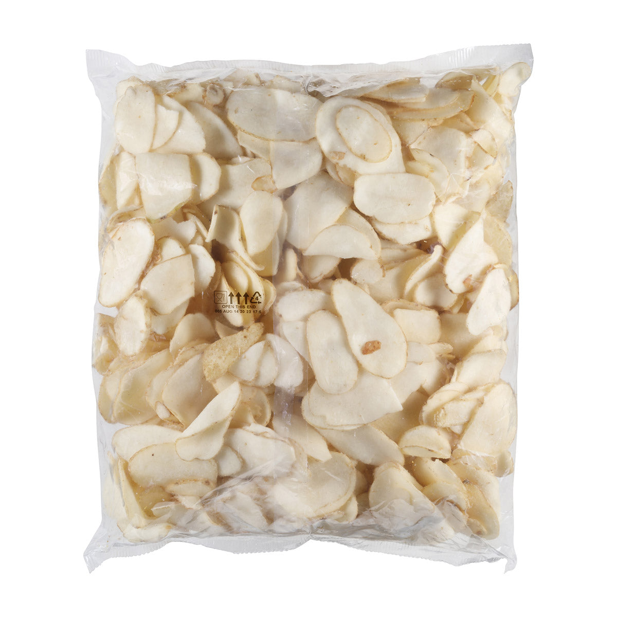 Simplot Select Recipe 8" Sea Salt Chips Skin On 5 Pound Each - 6 Per Case.