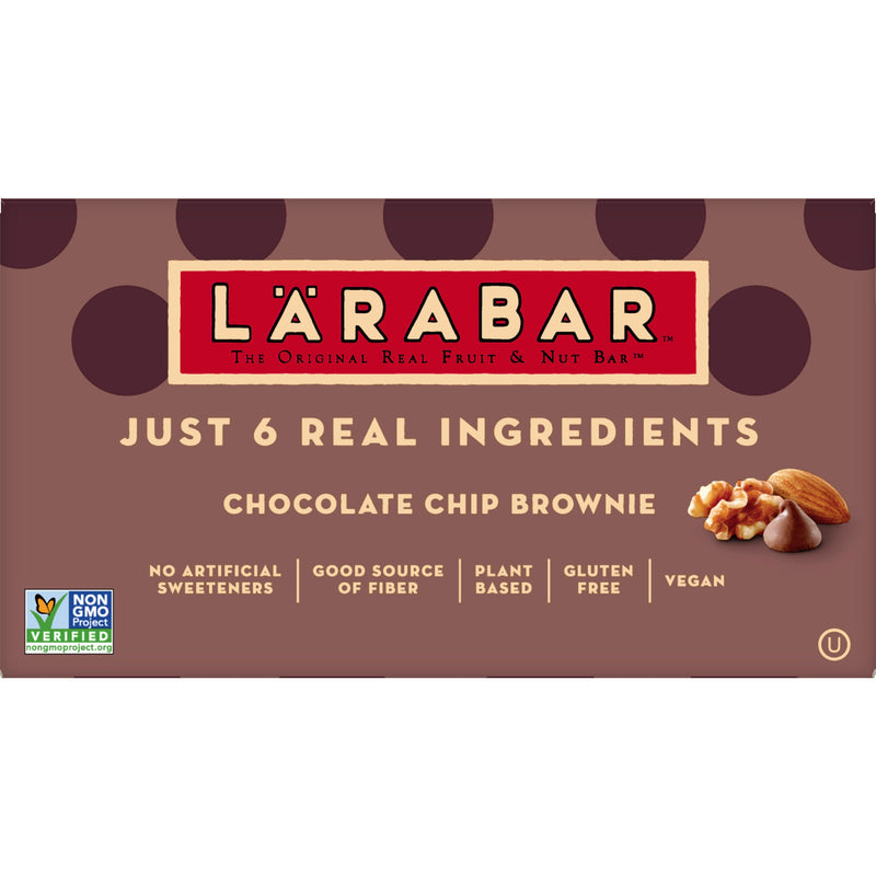 Larabar™ Gluten Free Wellness Bars Chocolate Chip Brownie 25.6 Ounce Size - 4 Per Case.