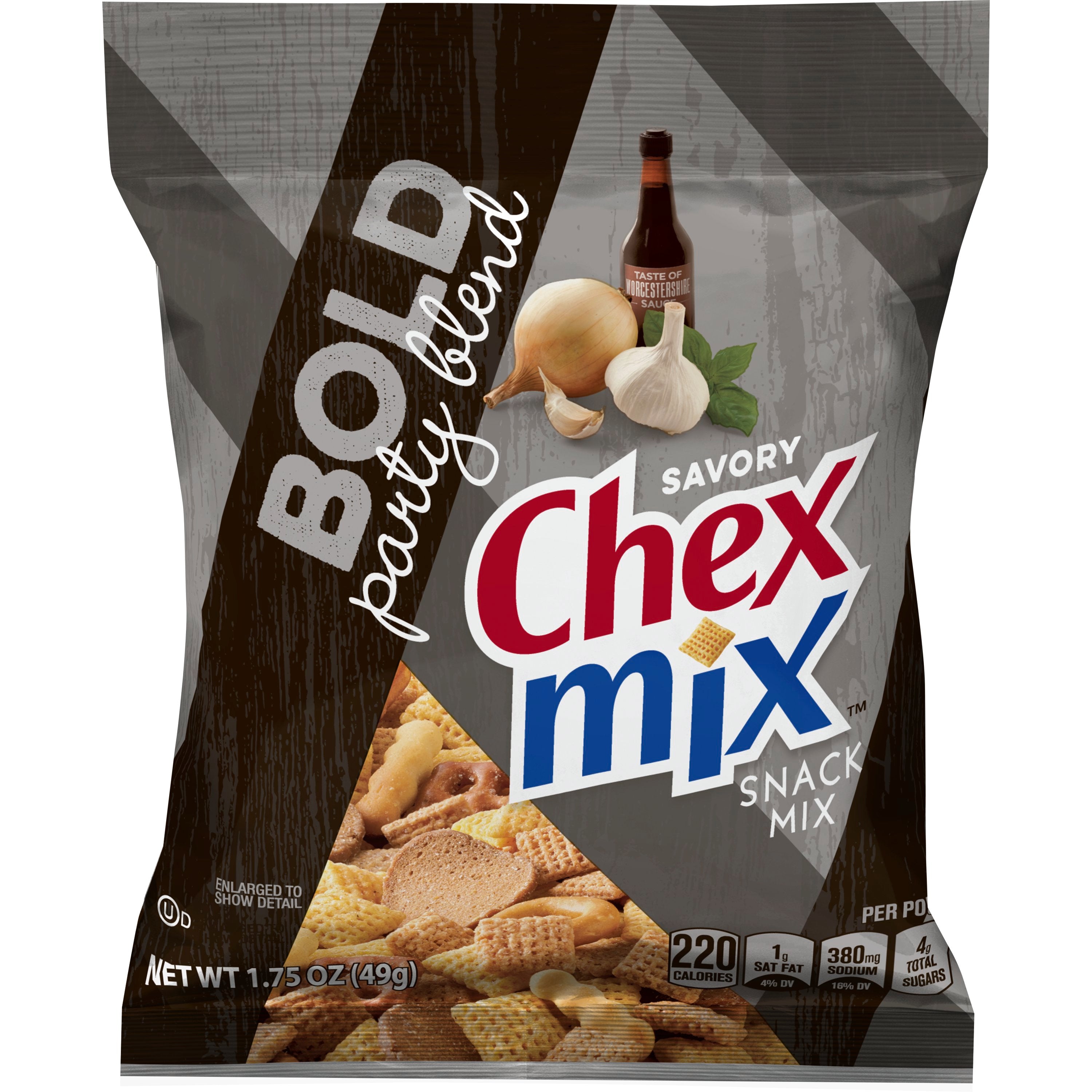 Chex Mix™ Snack Mix Single Serve Bold Party Blend 1.75 Ounce Size - 60 Per Case.