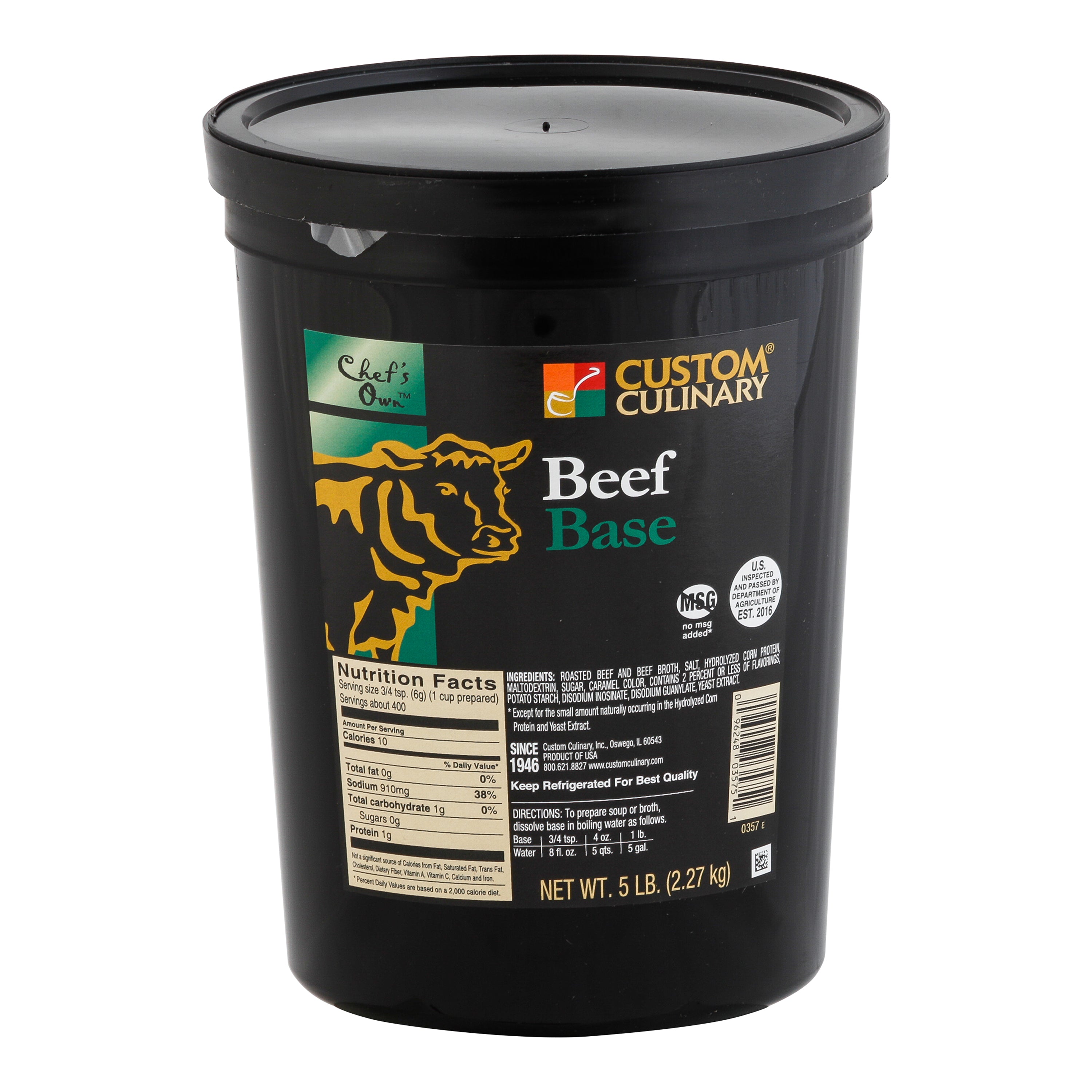Base Beef No Msg Added Paste Shelf Stable 5 Pound Each - 4 Per Case.