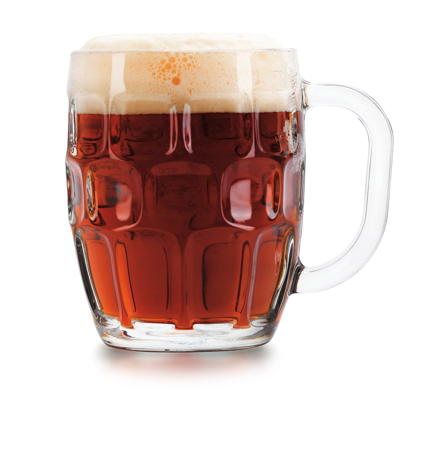 Glass Beer Mug Stein Dimple Clear 1 Each - 24 Per Case.