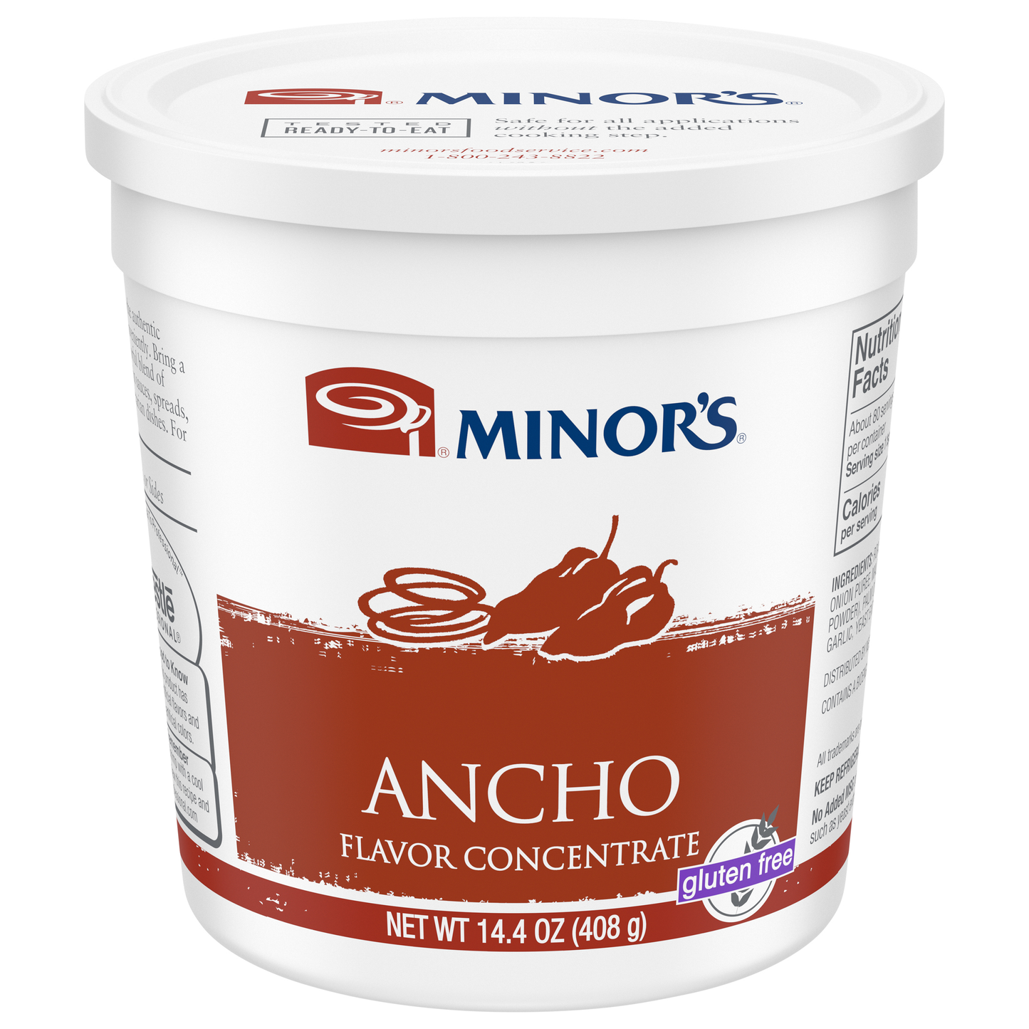 Minor's Gluten Free Ancho Flavor Concentrate, 14.4 Ounces, 6 per case