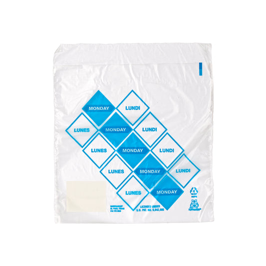 Bag High Density Saddle Preportion Bag Printed Blue Monday 2000 Each - 1 Per Case.