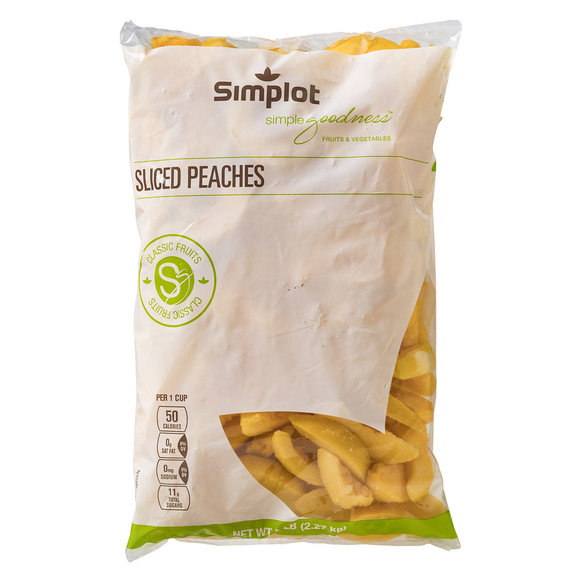 Simplot Simple Goodness Fruit Sliced Peacheslb 5 Pound Each - 4 Per Case.