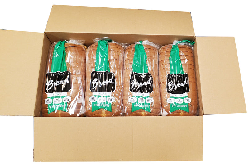 Brioche Bread 4" Slice Nb Loaves 32 Ounce Size - 8 Per Case.