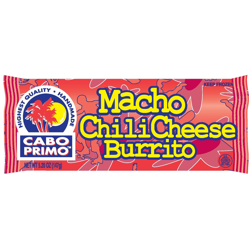 Cabo Primo Macho Chili Beef & Cheese 5.2 Ounce Size - 96 Per Case.