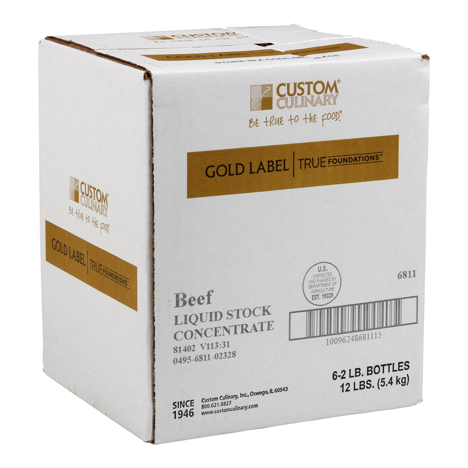 Concentrate Beef Stock Liquid No Msg Added Gluten Free 2 Pound Each - 6 Per Case.