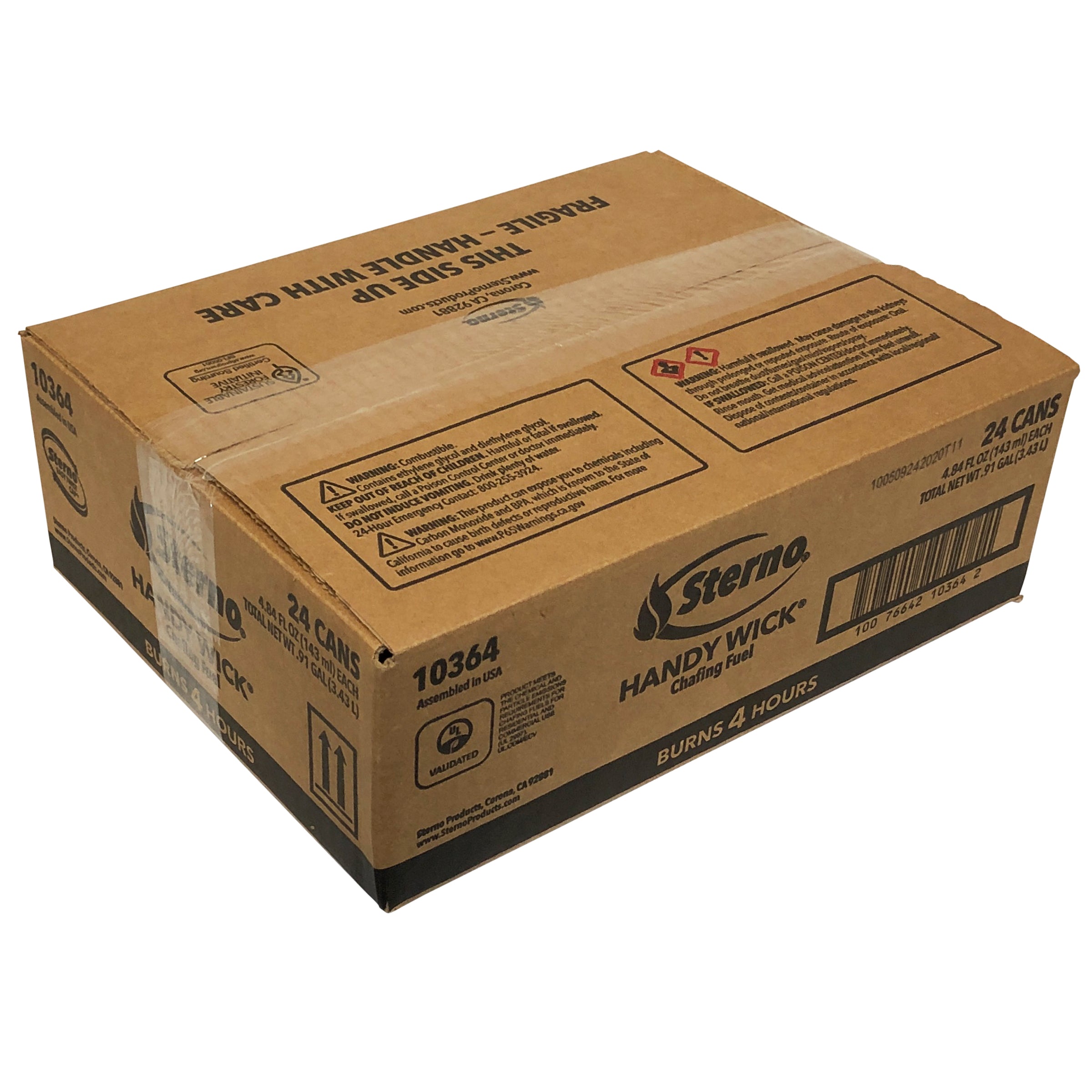 Hour Sterno Handy Wick Twist Cap Chafing Dish Fuel 24 Count Packs - 1 Per Case.