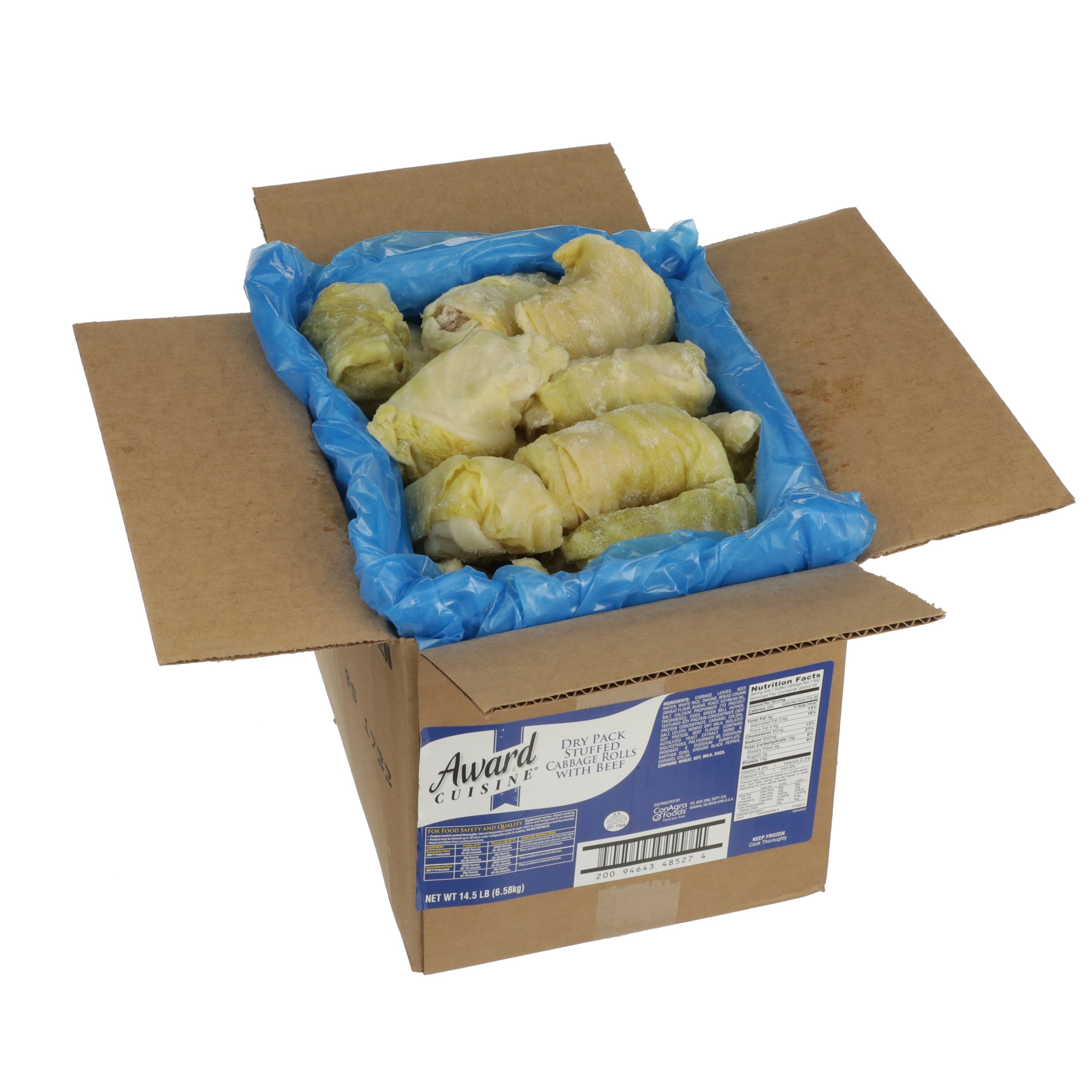 Award Cuisine Cabbage Rolls IQF 4.83 Ounce Size - 48 Per Case.