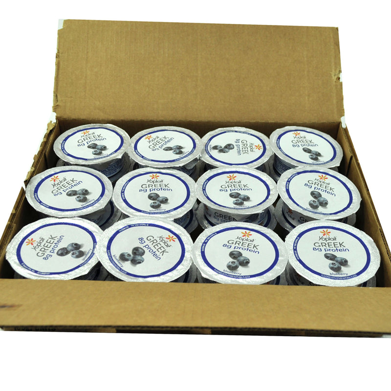 Yoplait® Greek Yogurt Single Serve Cup Blueberry 3.5 Ounce Size - 24 Per Case.