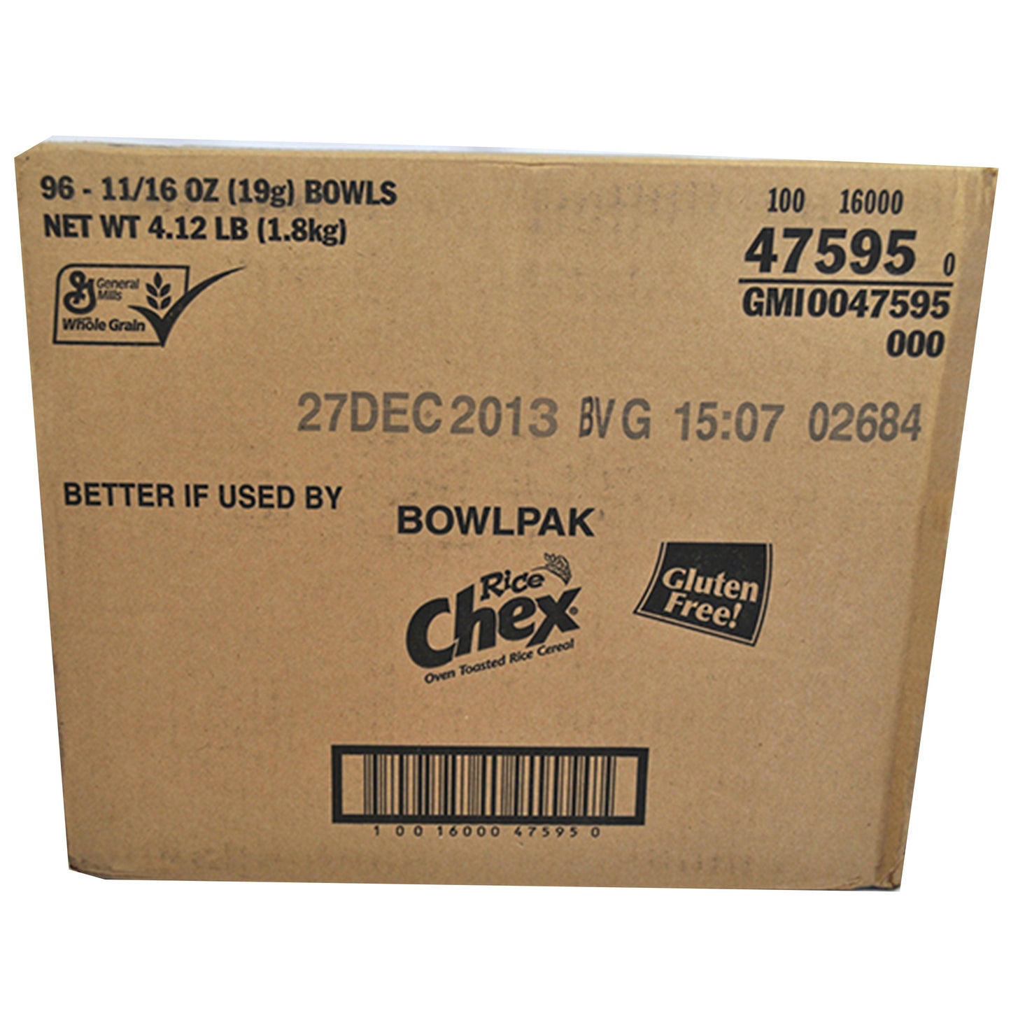 Rice Chex™ Cereal Single Serve Bowlpak 0.69 Ounce Size - 96 Per Case.