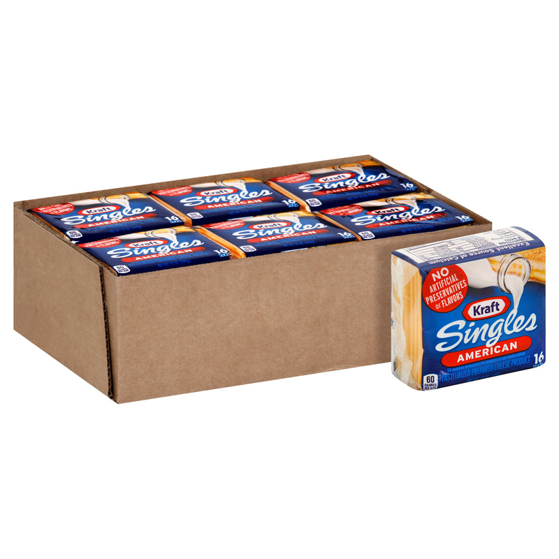 Kraft Individually Wrapped American Cheese Singles, 12 Ounce Size - 12 Per Case.