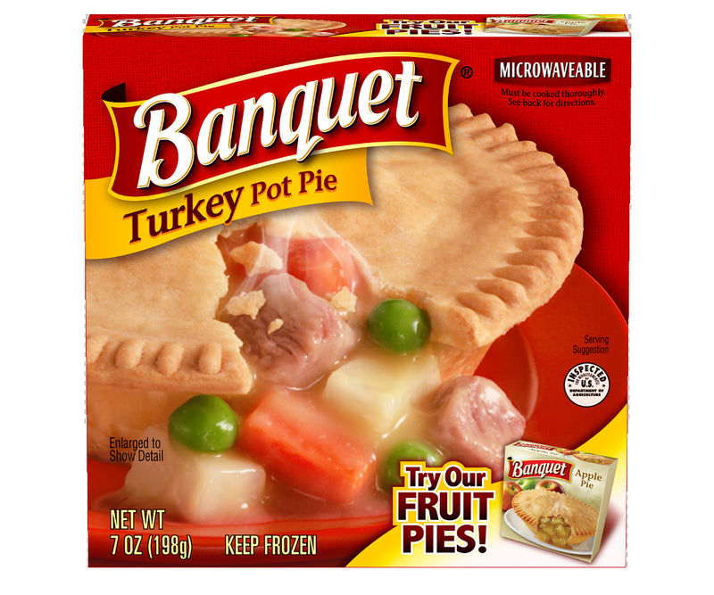 Banquet Turkey Pot Pie 7 Ounce Size - 24 Per Case.